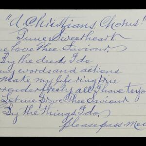 a page of handwritten text