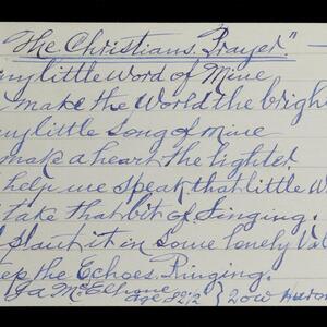 a page of handwritten text