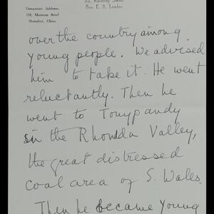 a page of handwritten text