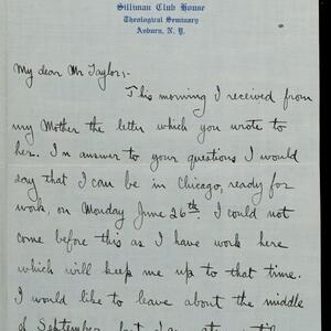 a page of handwritten text