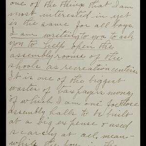 a page of handwritten text