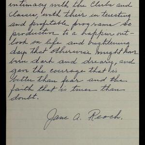 a page of handwritten text