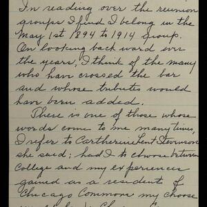 a page of handwritten text