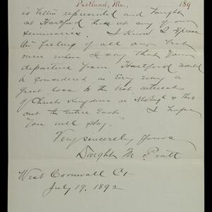 a page of handwritten text