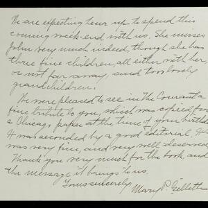 a page of handwritten text