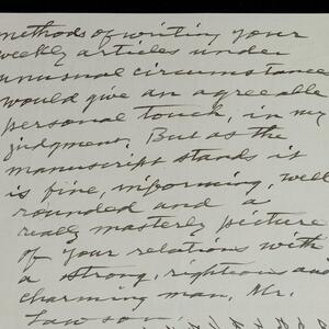 a page of handwritten text