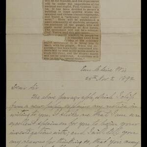 a page of handwritten text