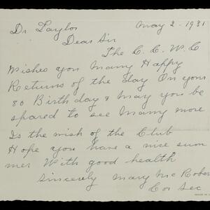 a page of handwritten text