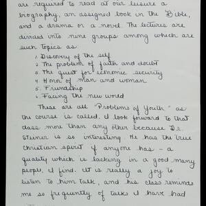 a page of handwritten text