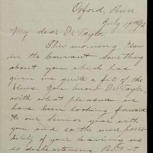 a page of handwritten text