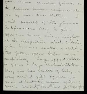 a page of handwritten text