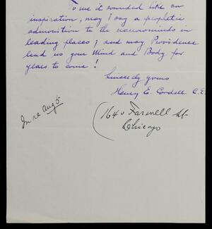 a page of handwritten text