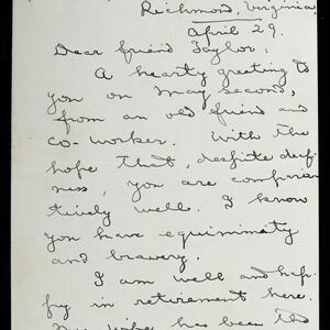 a page of handwritten text
