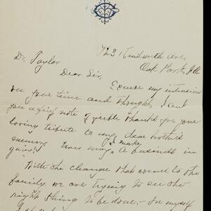 a page of handwritten text