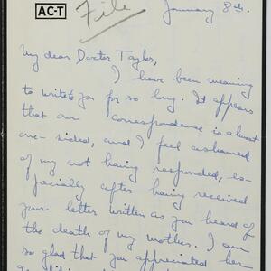 a page of handwritten text