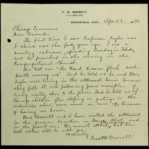 a page of handwritten text