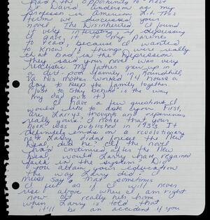 a page of handwritten text