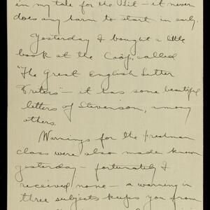 a page of handwritten text