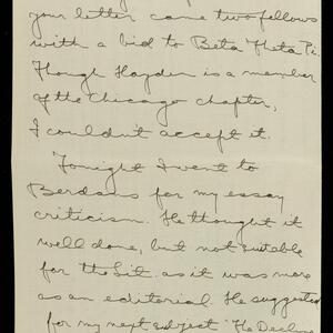 a page of handwritten text