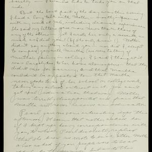 a page of handwritten text