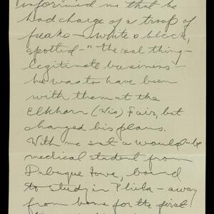 a page of handwritten text