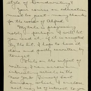 a page of handwritten text