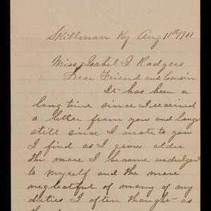 a page of handwritten text