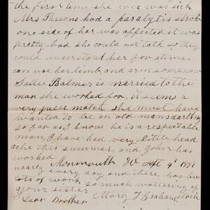 a page of handwritten text
