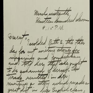 a page of handwritten text
