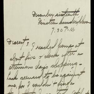 a page of handwritten text