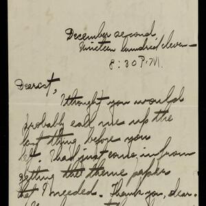 a page of handwritten text