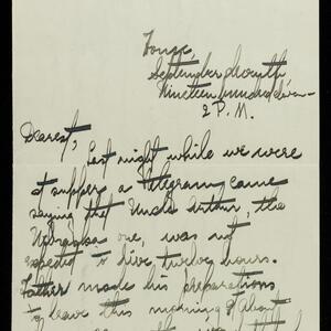 a page of handwritten text