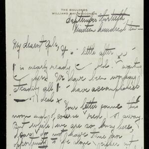 a page of handwritten text