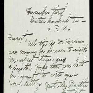 a page of handwritten text