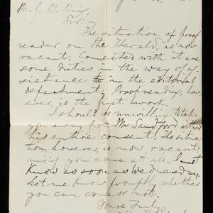 a page of handwritten text