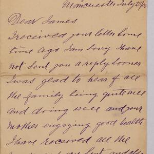 a page of handwritten text