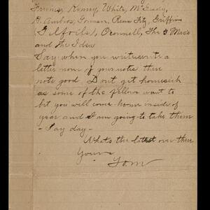 a page of handwritten text