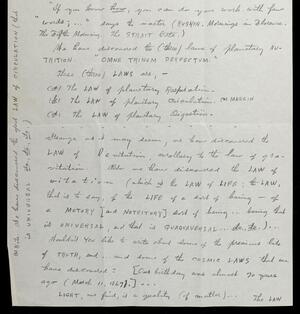 a page of handwritten text