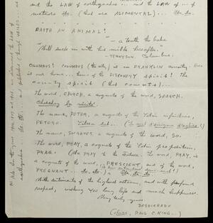 a page of handwritten text