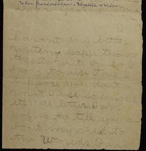 a page of handwritten text