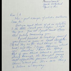 a page of handwritten text
