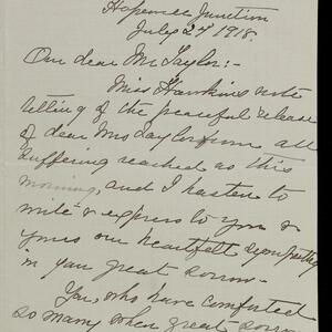a page of handwritten text