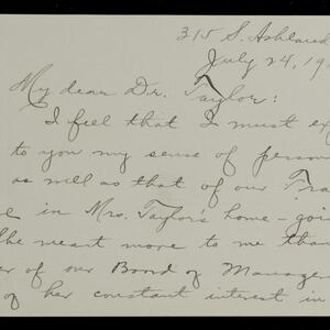a page of handwritten text