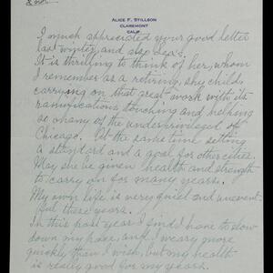 a page of handwritten text