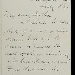 a page of handwritten text