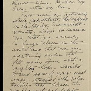 a page of handwritten text