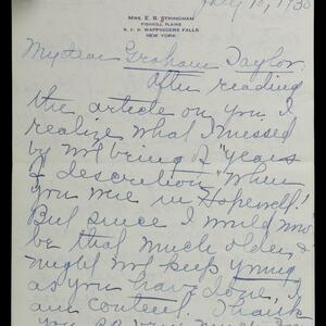 a page of handwritten text