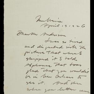 a page of handwritten text