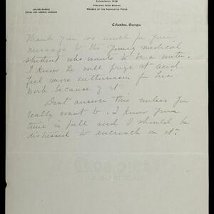 a page of handwritten text