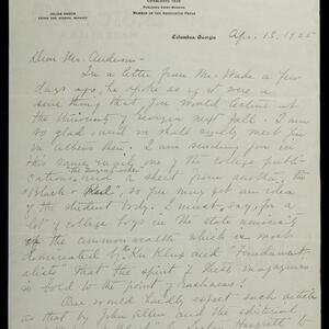 a page of handwritten text